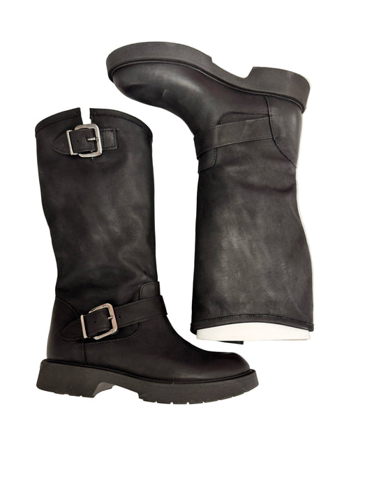 STIVALE BIKER NABUK NERO